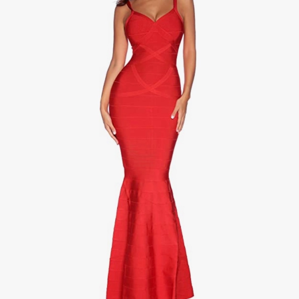 Reschedule maxi long bandage dress